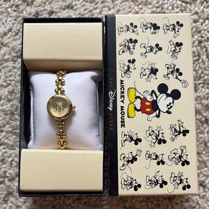 RARE Vintage Mickey Mouse gold watch